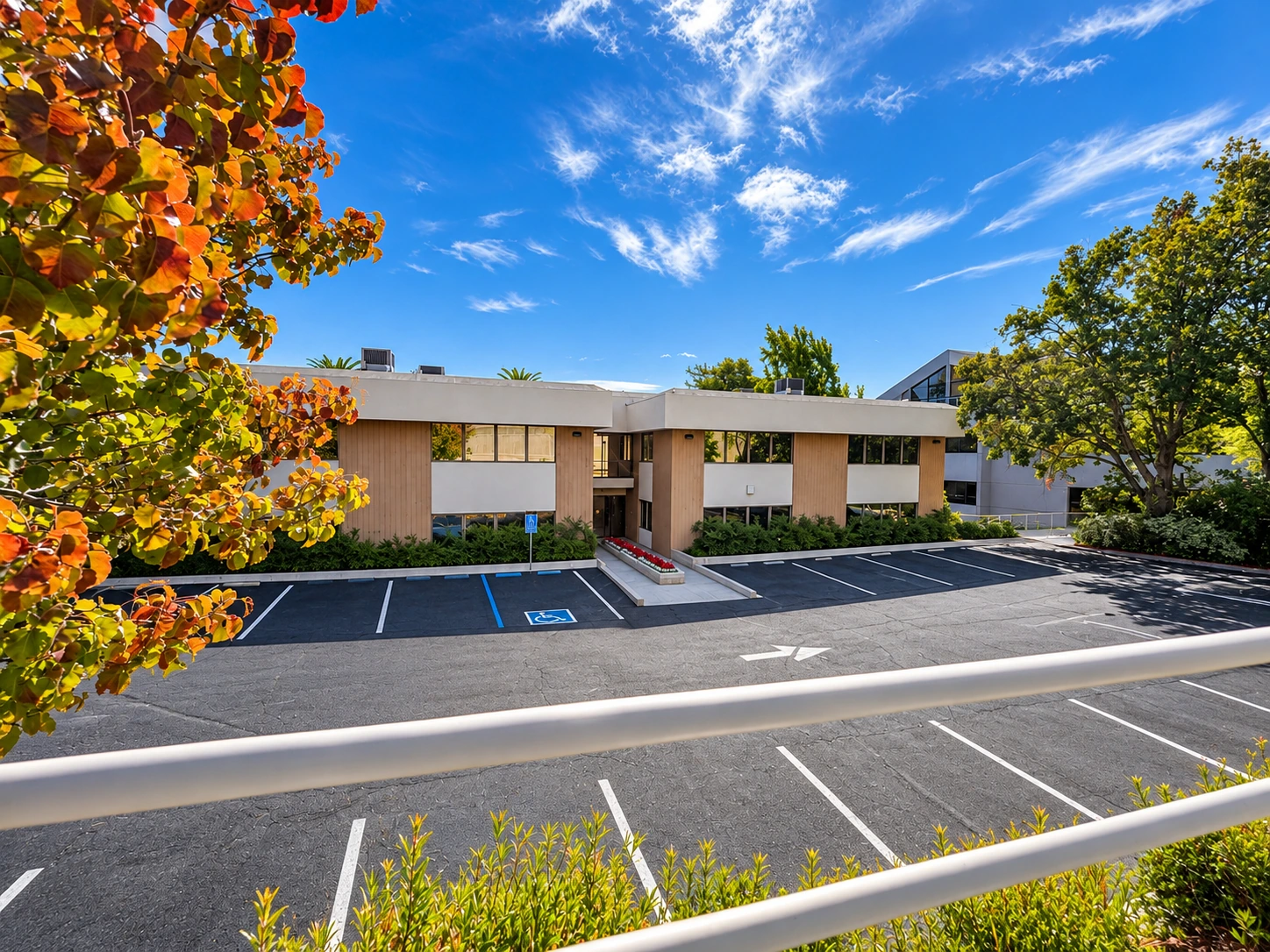 Office building and parking at Ashman Properties in Walnut Creek